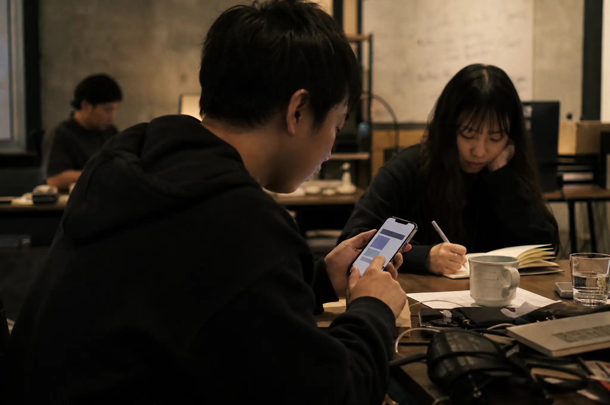 A participant testing a prototype during a design sprint