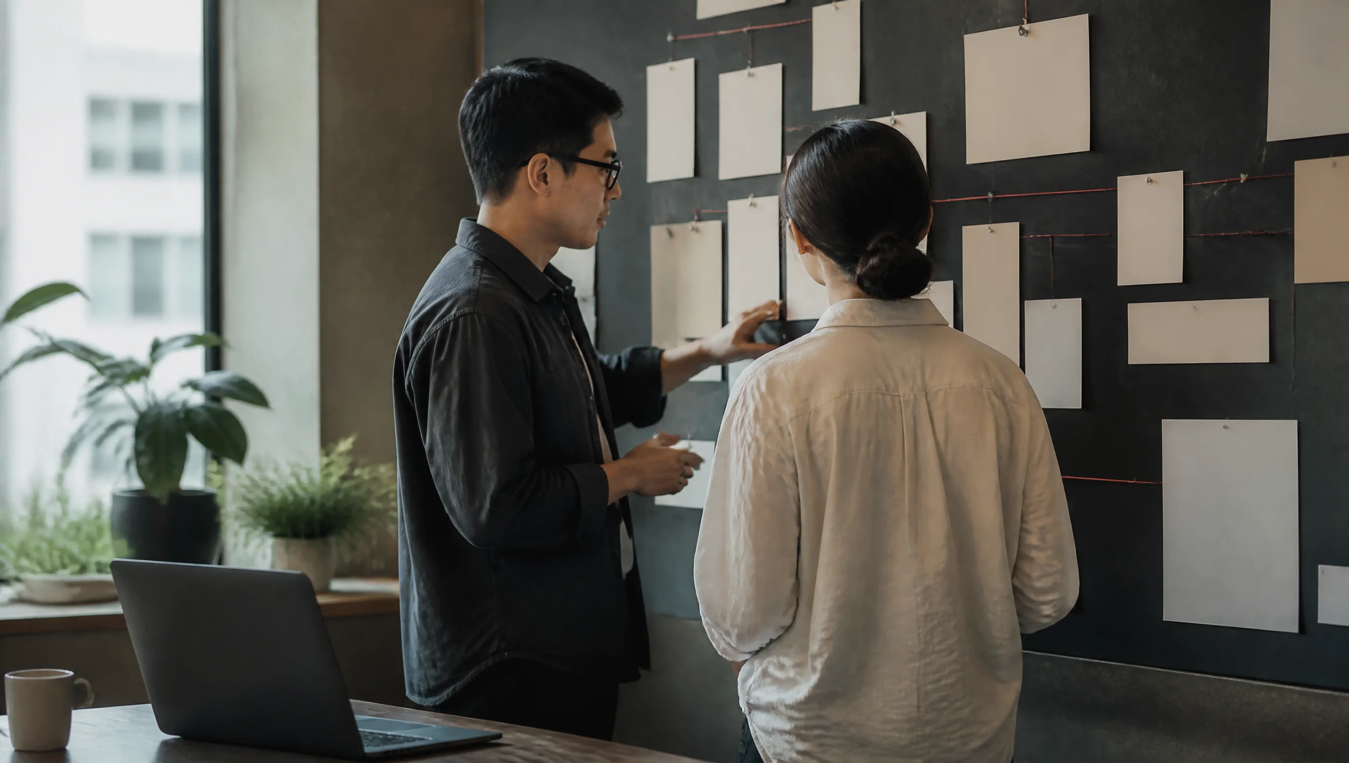 Security and design specialists reviewing website architecture and responsibility boundaries