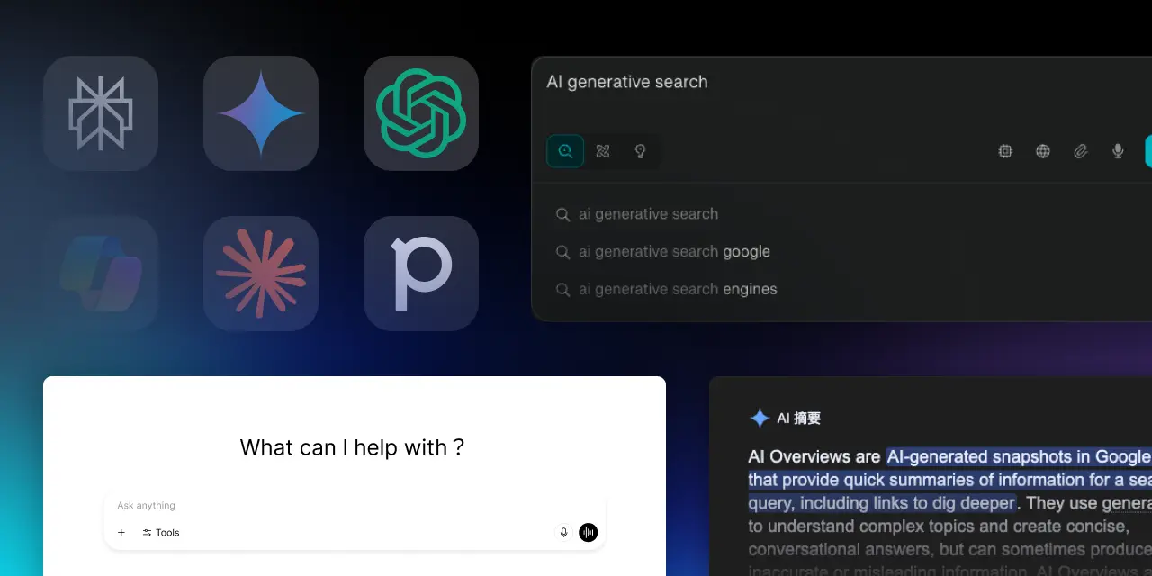 Illustration of source evidence arranged for AI search