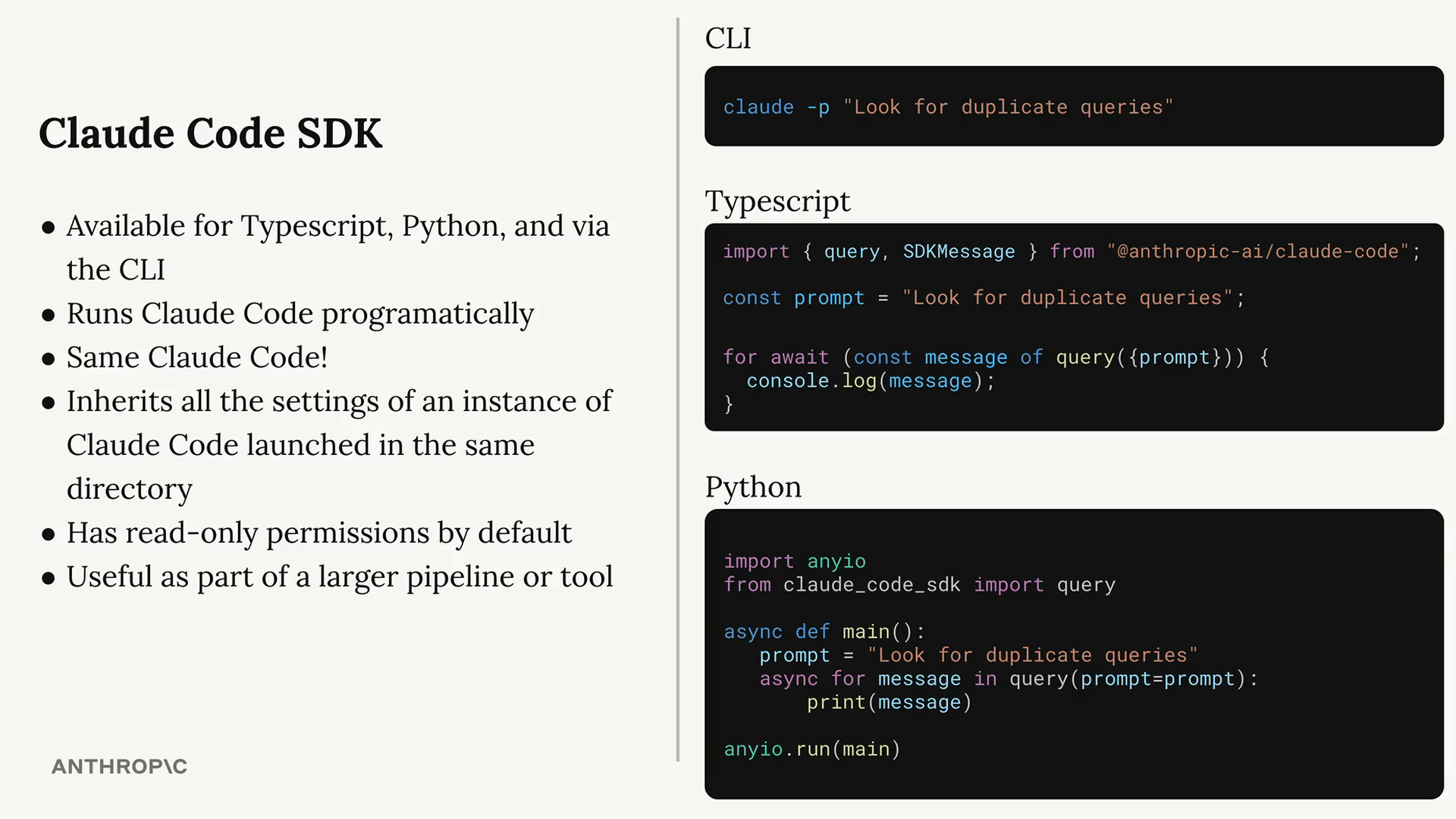 Claude Code SDK