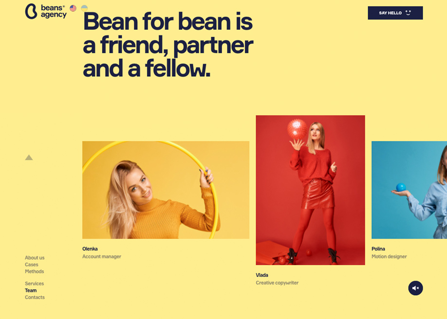 Beans digital marketing agency - Team page