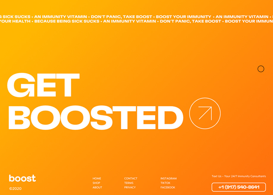 Footer design - Boost