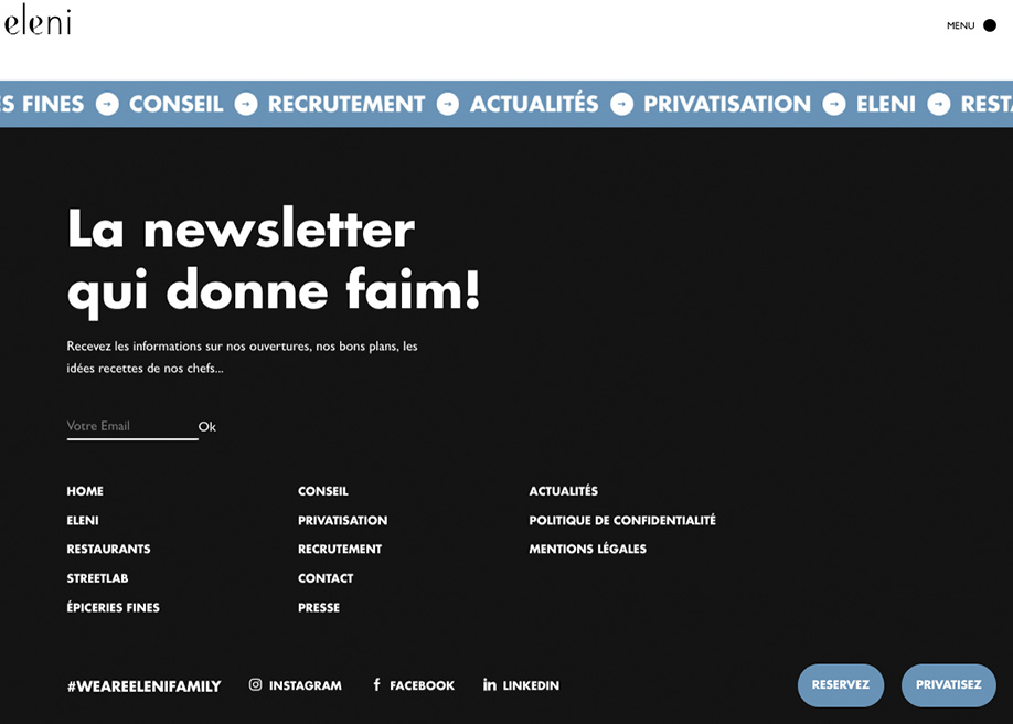 Eleni Group - Footer