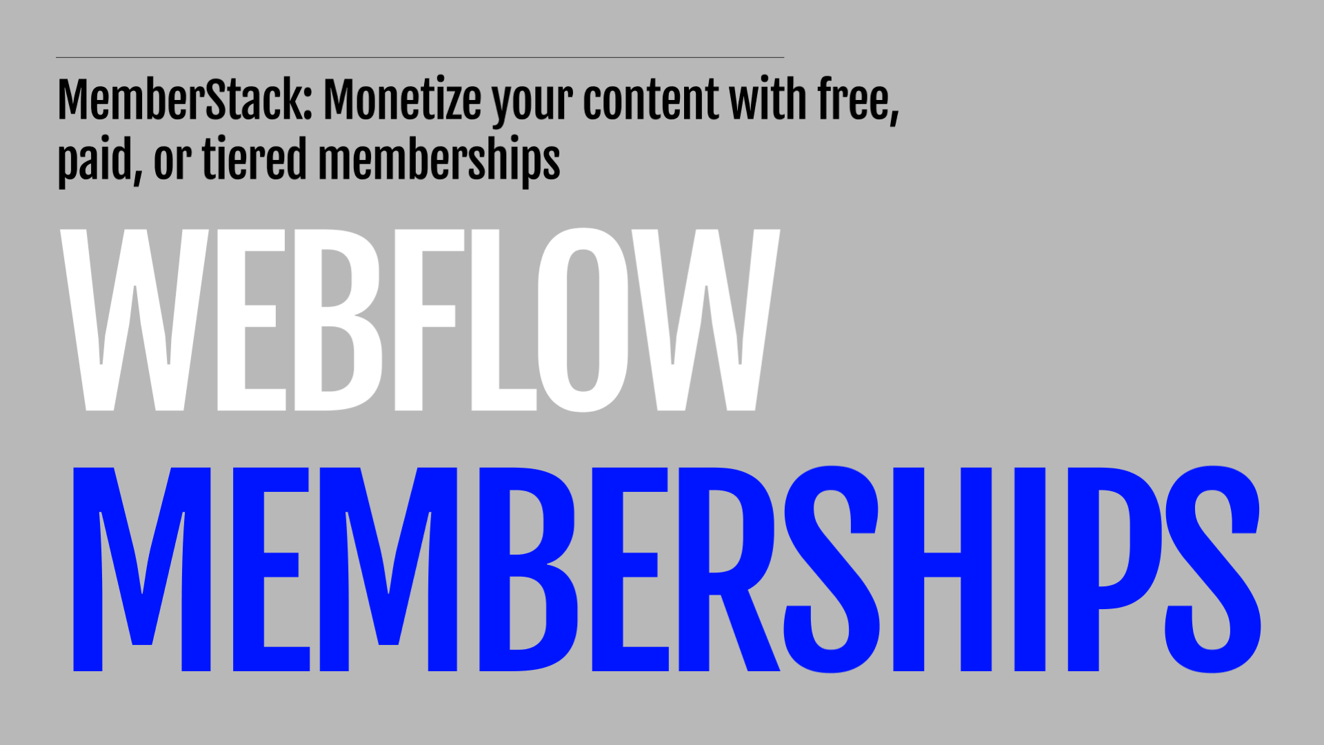 打造會員與付費內容平台的最快方式 - Webflow + MemberStack